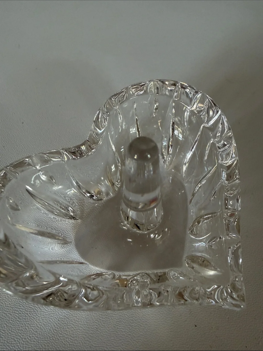 Heart-Shaped Glass Ring Holder Dish - Picture 4 of 4